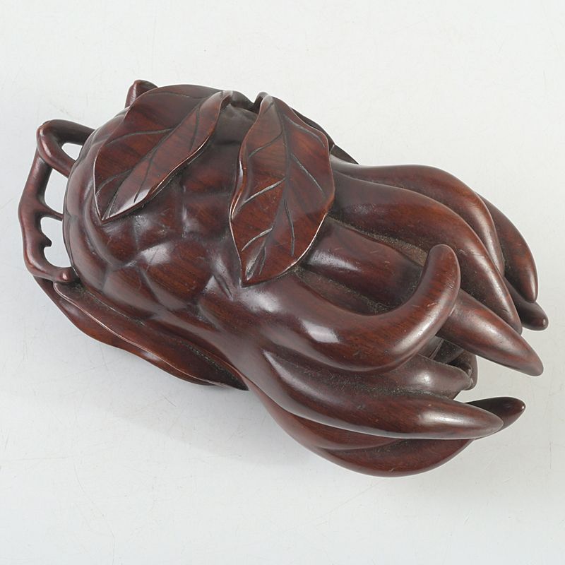 中国 唐木紫壇製 仏手柑 香合 蓋物 C S82 - メルカリ