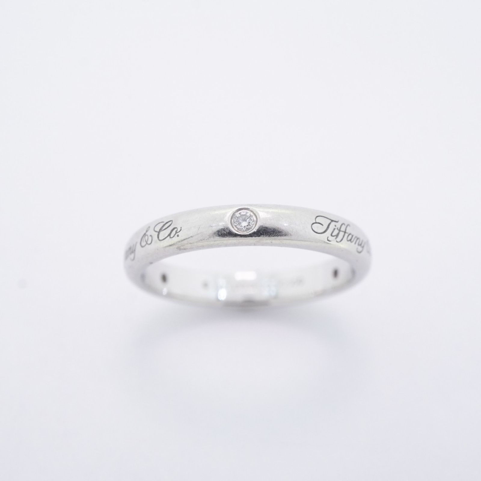 Tiffany ティファニー Pt950 リング ノーツ ルシダ ダイヤ 3P Tiffany