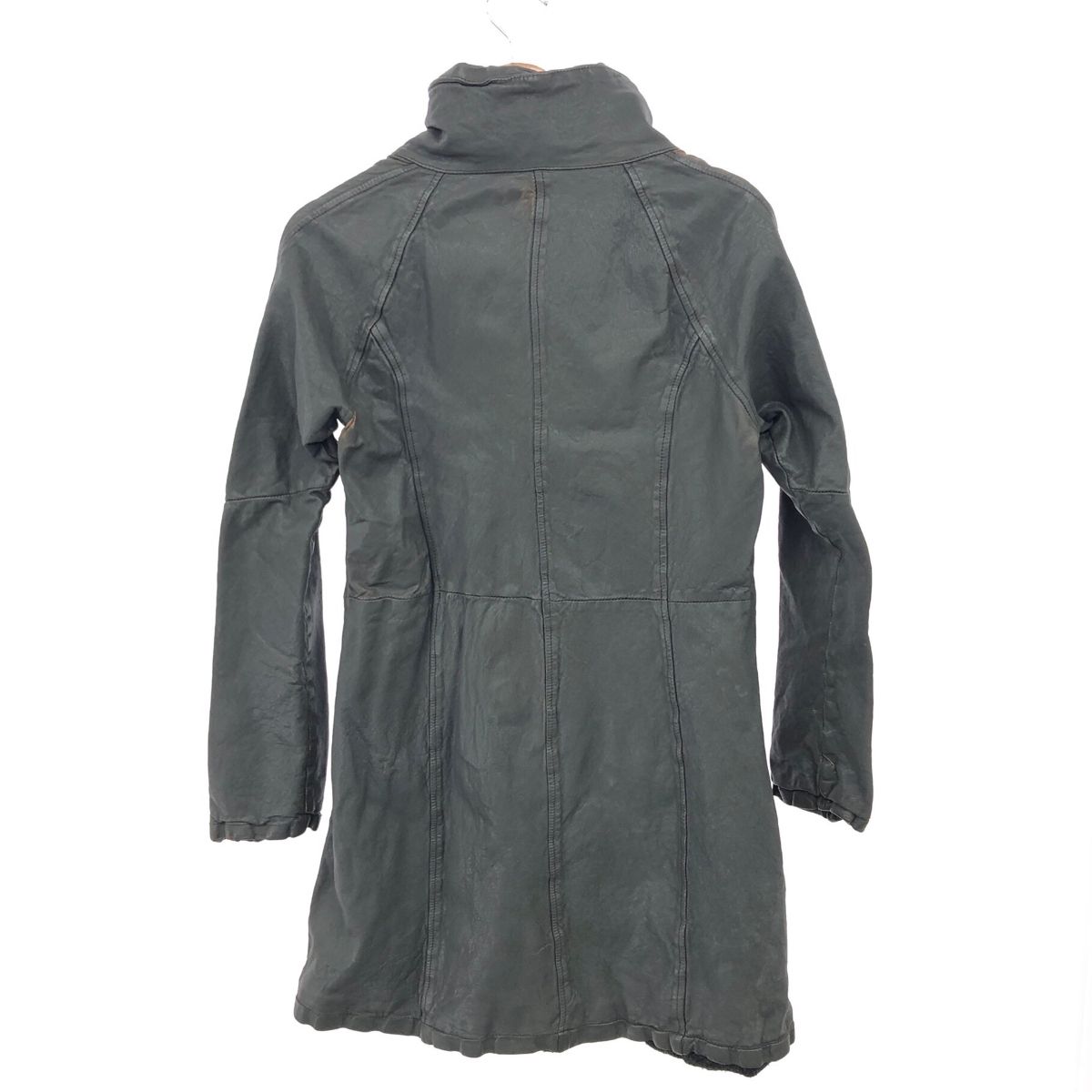 新品未使用 GIORGIO BRATO ジョルジオブラット レザーコート 46 GIORGIO BRATO ジョルジオブラット 羊革レザーコート サイズ:40 グレー