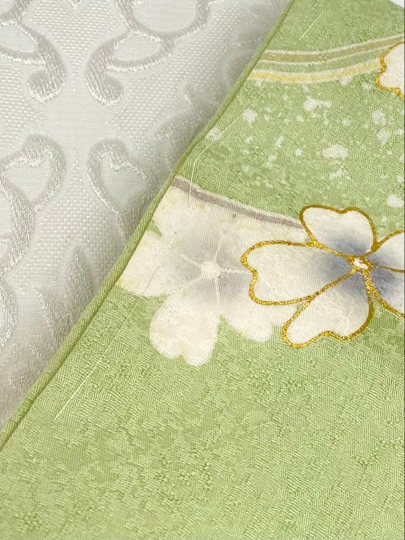 型友禅 訪問着 金彩 紋意匠 暈し染 桜 花文様 正絹 躾糸付き - メルカリ