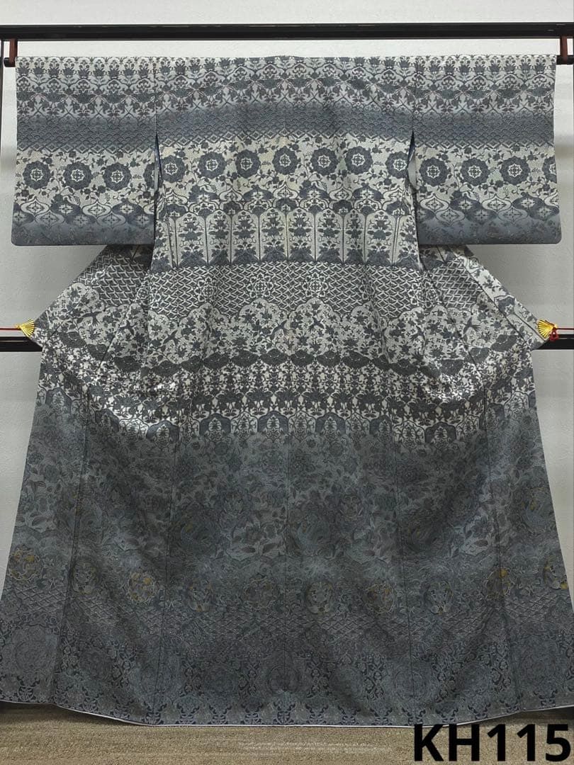 蘇州刺繍 汕頭刺繍 総刺繍 総柄 訪問着 金彩 鳳凰 鳥 華紋 カラー胴裏 正絹