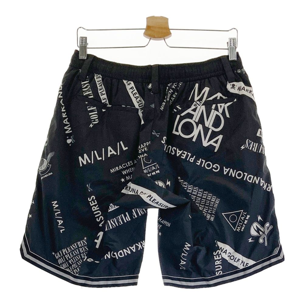 サイズ 46 MARK-LONA マークアンドロナ ハーフパンツ 総柄 ブラック系 240101544360 ゴルフウェア メンズ ストスト