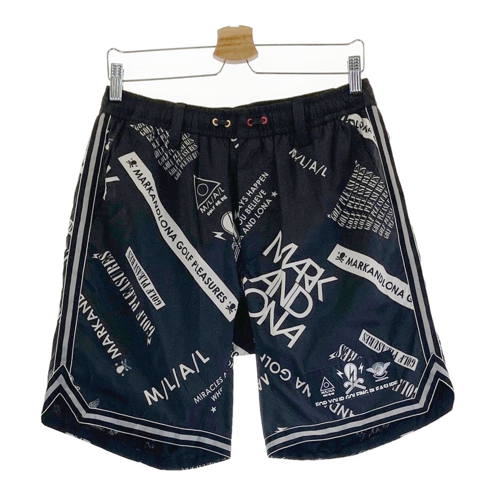 サイズ 46 MARK-LONA マークアンドロナ ハーフパンツ 総柄 ブラック系 240101544360 ゴルフウェア メンズ ストスト
