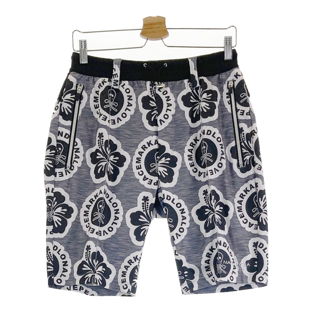 サイズ 44 MARK-LONA マークアンドロナ ハーフパンツ ハイビスカス 総柄 ブラック系 240101544361 ゴルフウェア メンズ ストスト