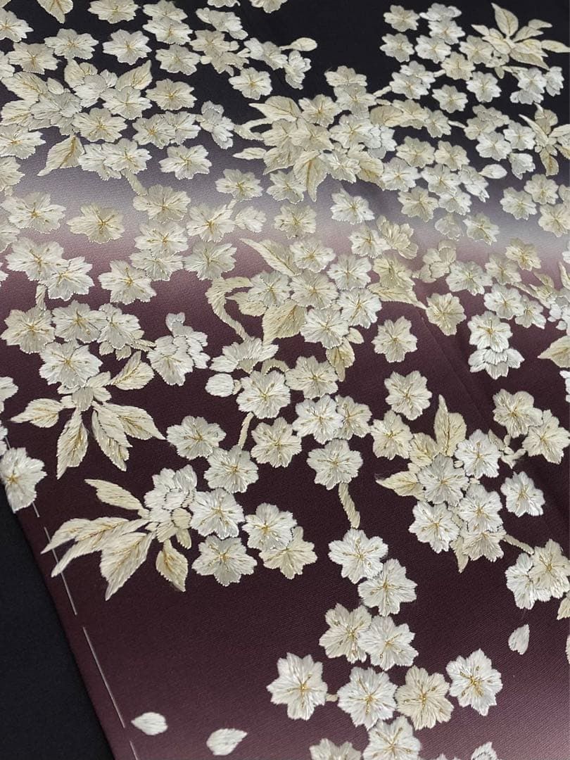 桜尽くし 訪問着 正絹 ちりめん 躾糸付き X571 桜尽くし 訪問着 正絹 ちりめん 躾糸付き X571