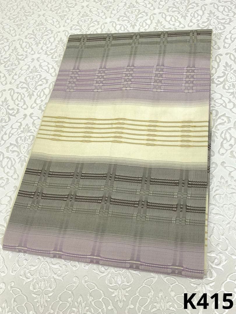 藤山千春 吉野間道 九寸名古屋帯 平織 浮織 ますいわ屋扱い 正絹 ガード加工済