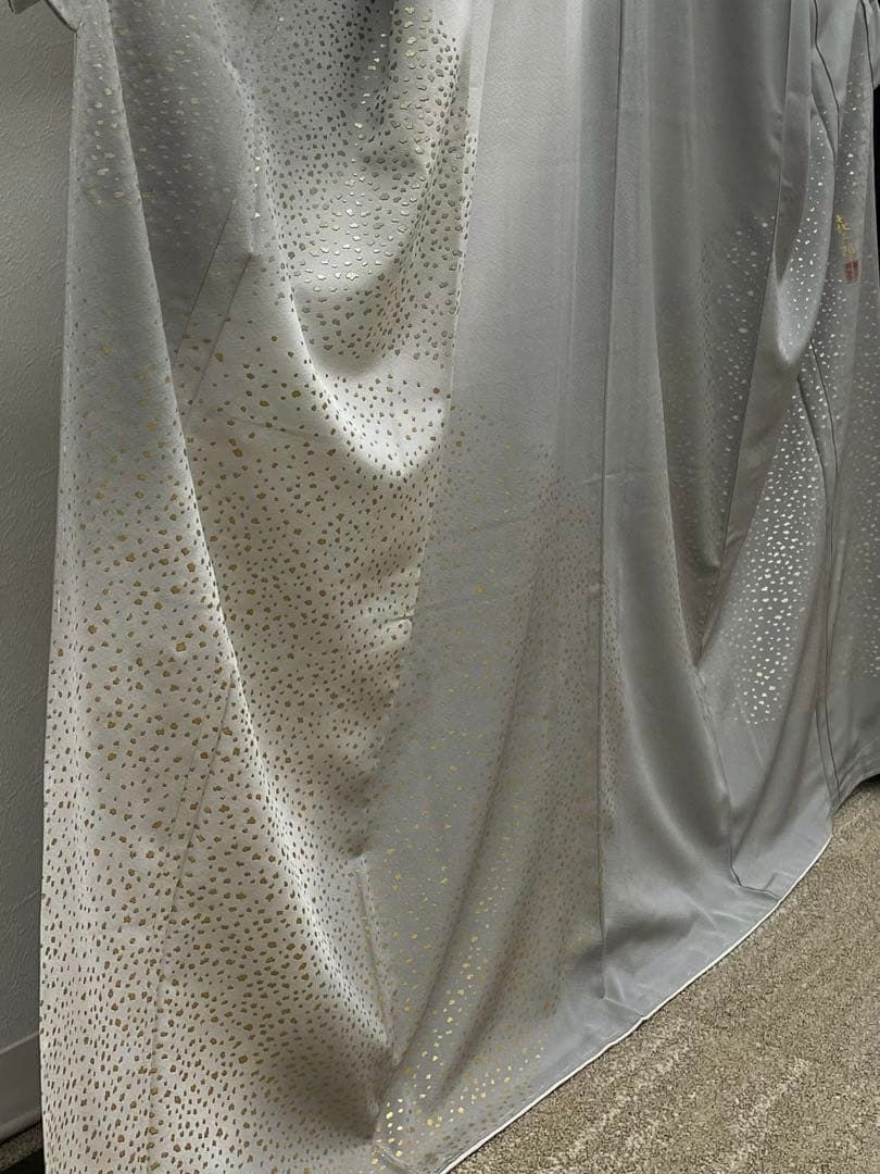 別誂 福田喜三郎 落款入 訪問着 金彩 箔 暈し染 正絹 躾糸付き K411