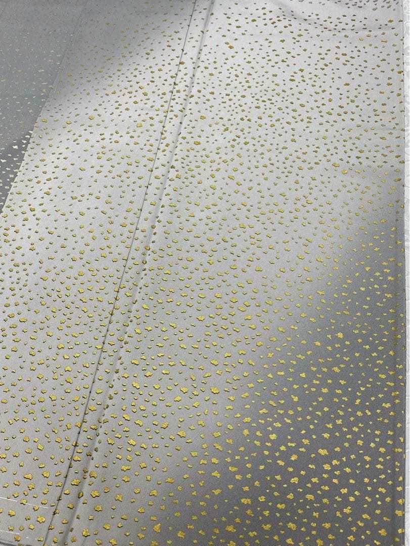 別誂 福田喜三郎 落款入 訪問着 金彩 箔 暈し染 正絹 躾糸付き K411