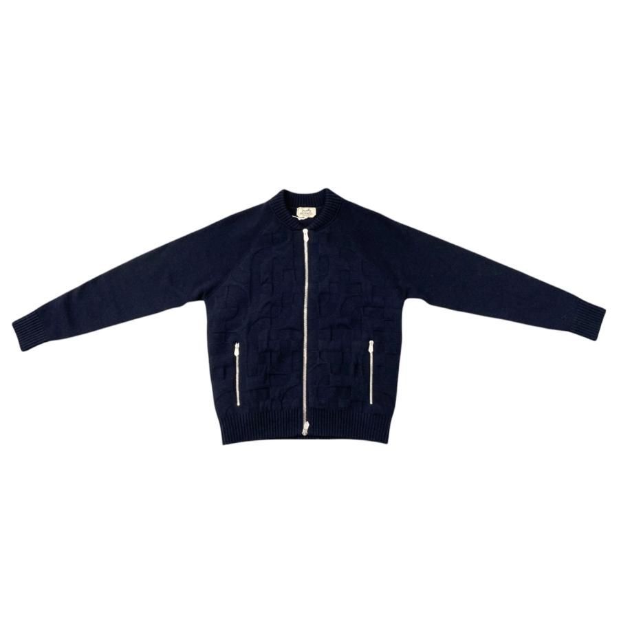 E3768 エルメス ブルゾン マイヨンパズル3D ジップジャケット H467300HA01ME Mサイズ マリン ネイビー HERMES