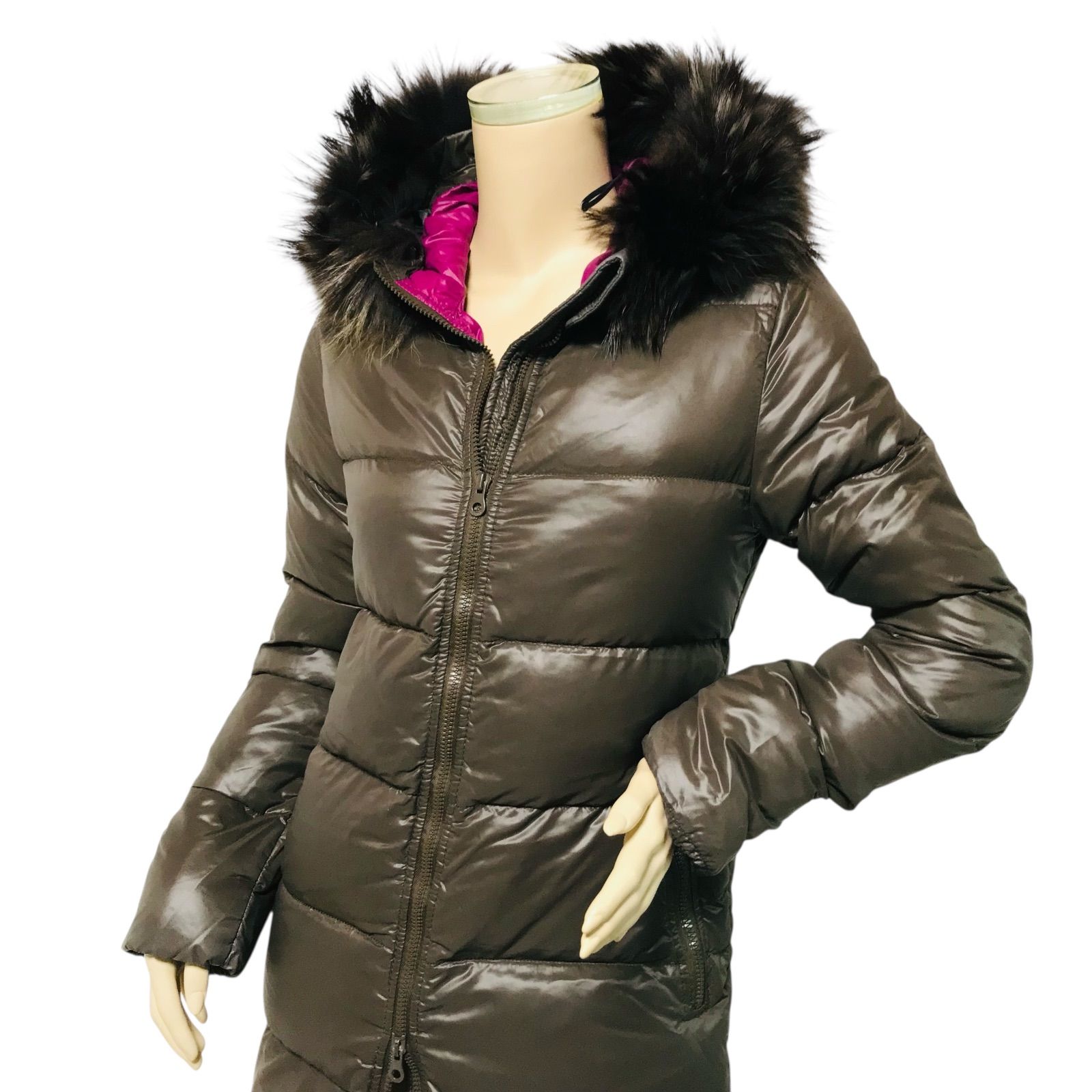 【大きいサイズ】デュベティカ★ダウンコート Kappa ラクーンファー 2WAY 大きいサイズ】デュベティカ☆ダウンコート Kappa ラクーンファー 2WAY