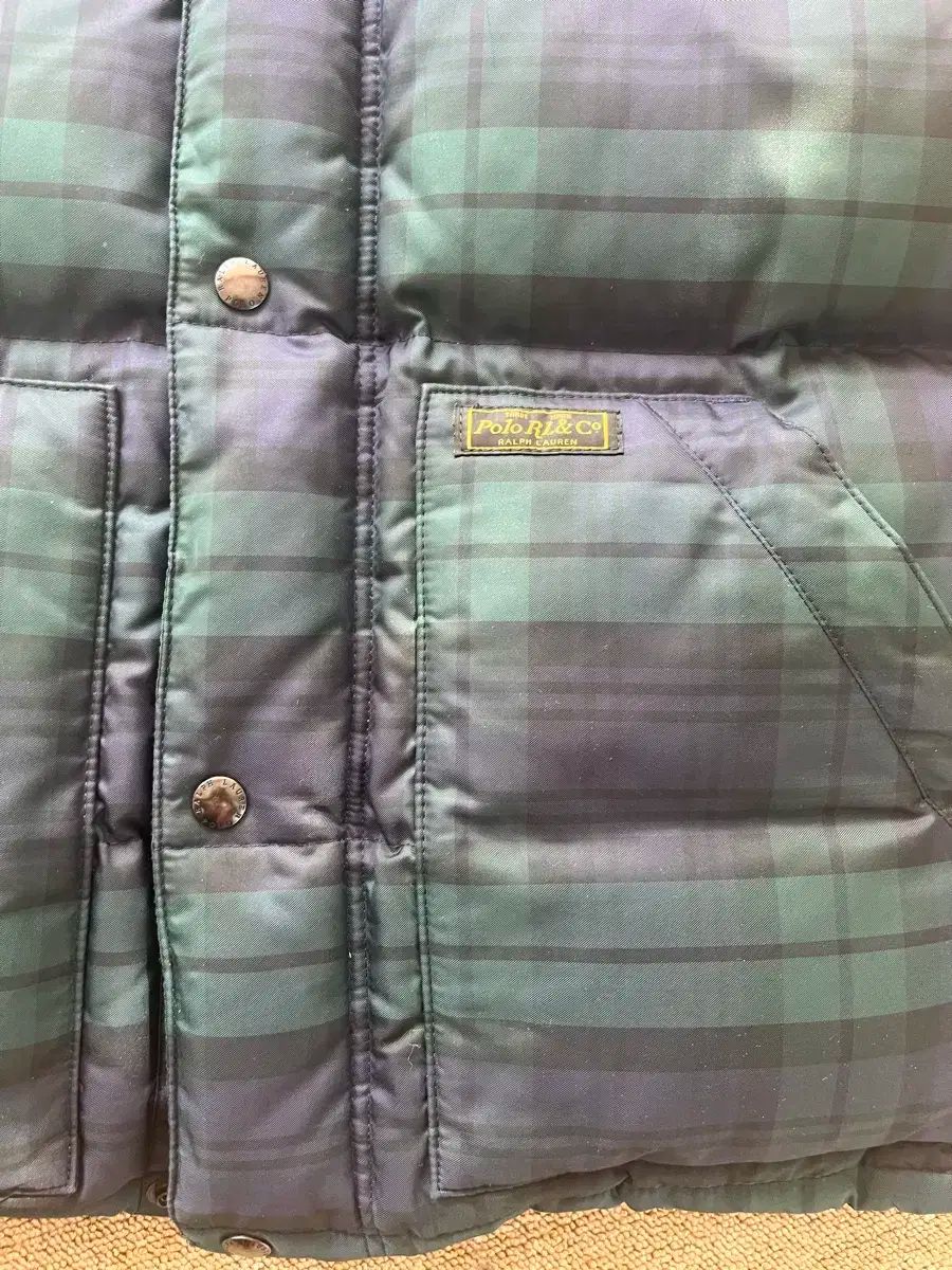 ポロラルフローレン CHECK ダウン ベスト M 95-100