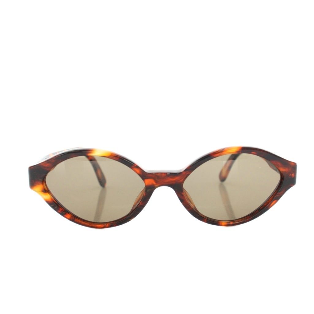 シャネル CHANEL サングラス 眼鏡 オーバル べっ甲柄 セルフレーム ココマーク ケース付き 茶 ブラウン 71340 |YT OH