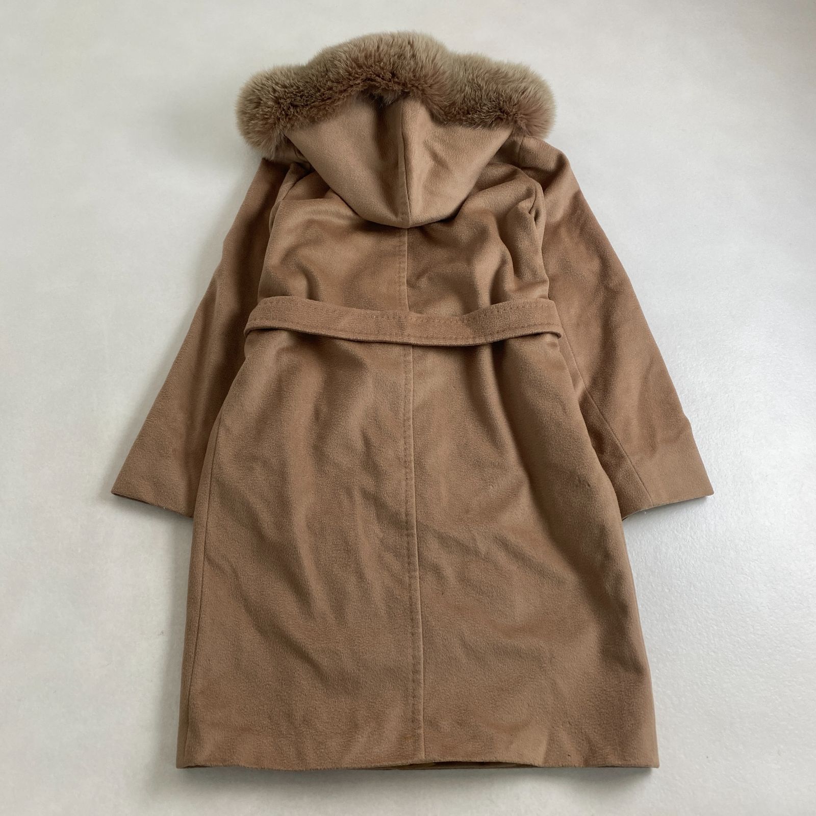 Max Mara Studio ファーコート MANGO フードファー ウールコート 