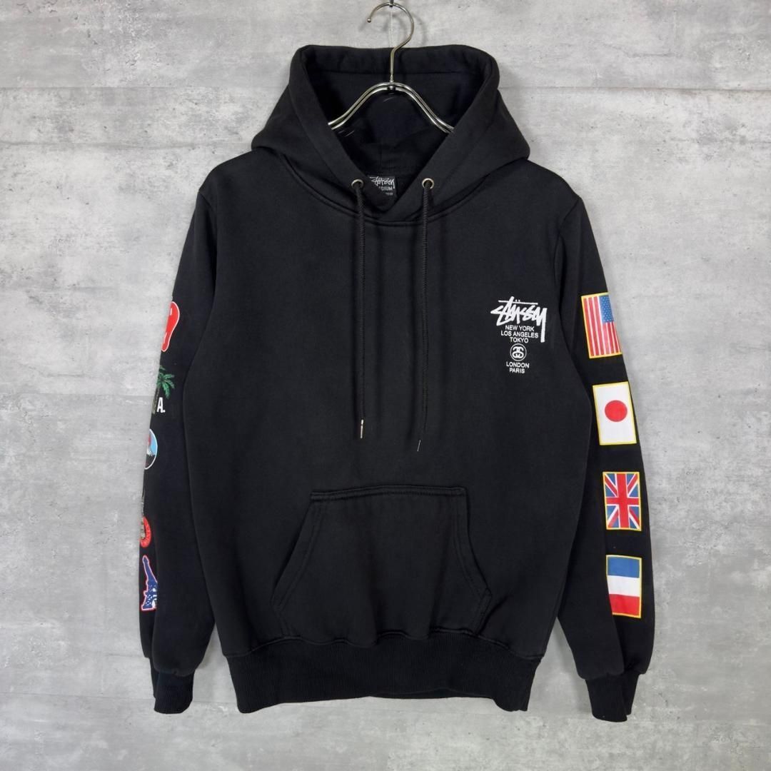 STUSSY』ステューシー (M) ワールドツアー プリントパーカー - メルカリ