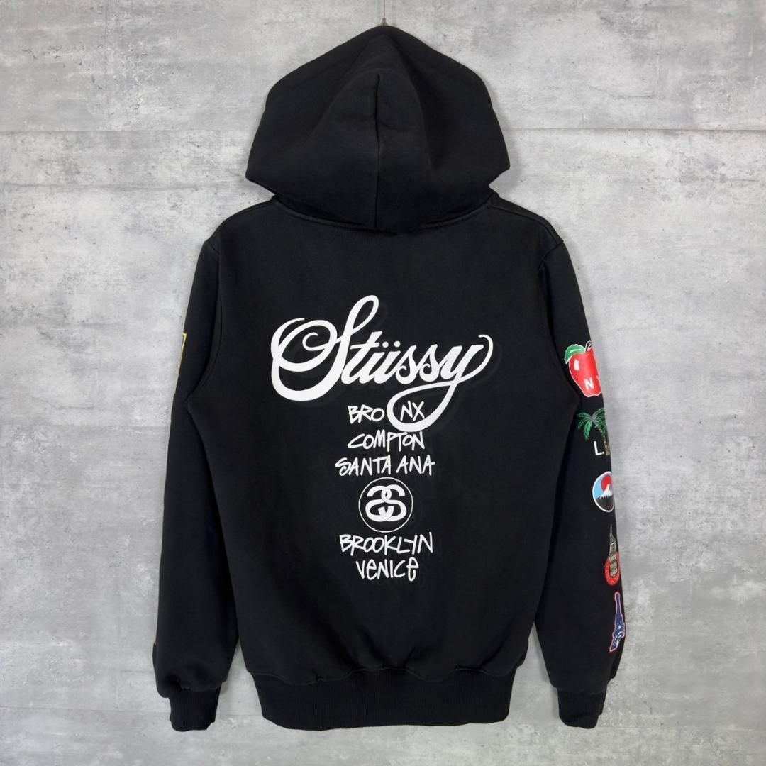 STUSSY』ステューシー (M) ワールドツアー プリントパーカー - メルカリ