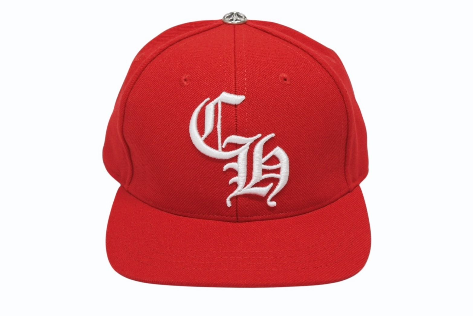 ♥ CHROME HEARTS クロムハーツ HAT 6 PANEL CAP ON FIELD BSBL CH刺繍 ベースボールキャップ ONE SIZE レッド 4b008741