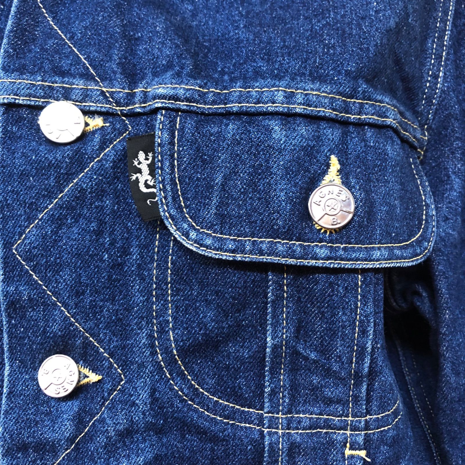 agnes b. アニエスベー デニムジャケット フランス製 サイズ1 90's agnes b. JEANS フランス製 サイズ1 アニエスベー デニム