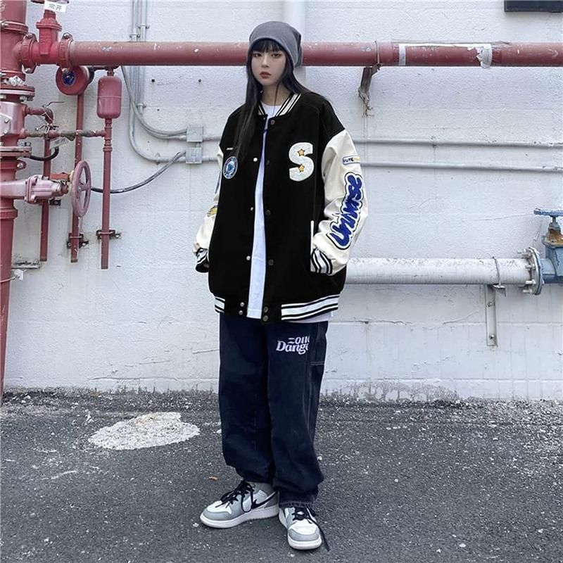 スタジャン ジャケット コート スカジャン ビッグシルエット 中綿 メンズ レディーズ 防寒 パッチワーク ブルゾン 厚手 春秋 おしゃれ