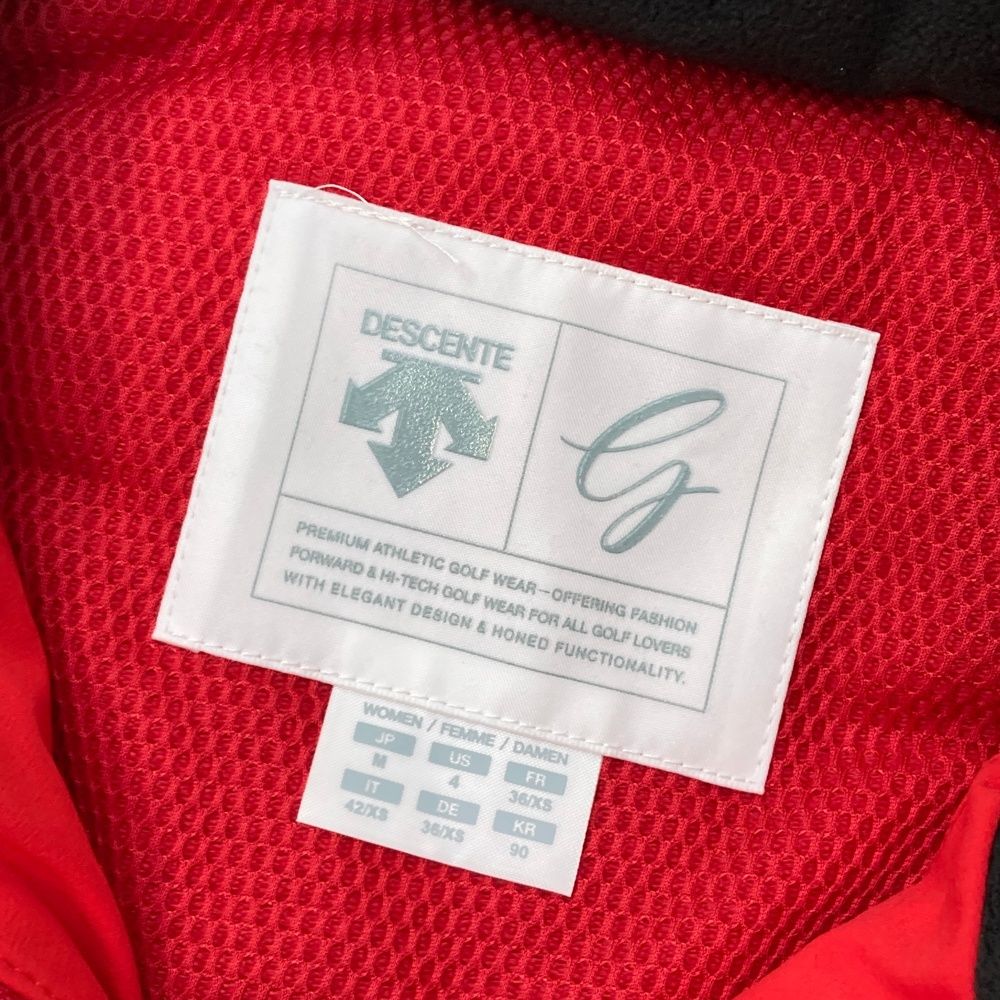 サイズ：M DESCENTE GOLF デサントゴルフ ダウン ワンピース レッド系