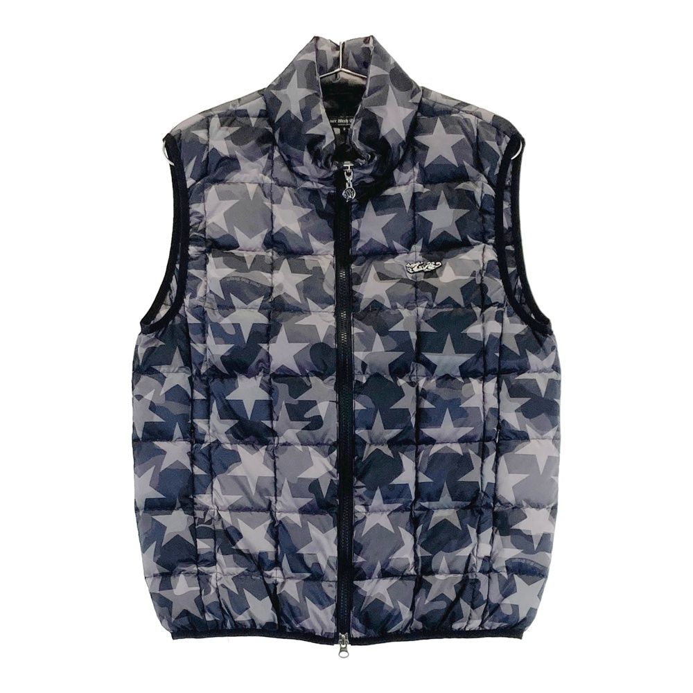 サイズ 3 DANCE WITH DRAGON ダンスウィズドラゴン ×TAION ダウンベスト 星 カモフラ ロゴ総柄 グレー系 240101546737 ゴルフウェア メンズ ストスト