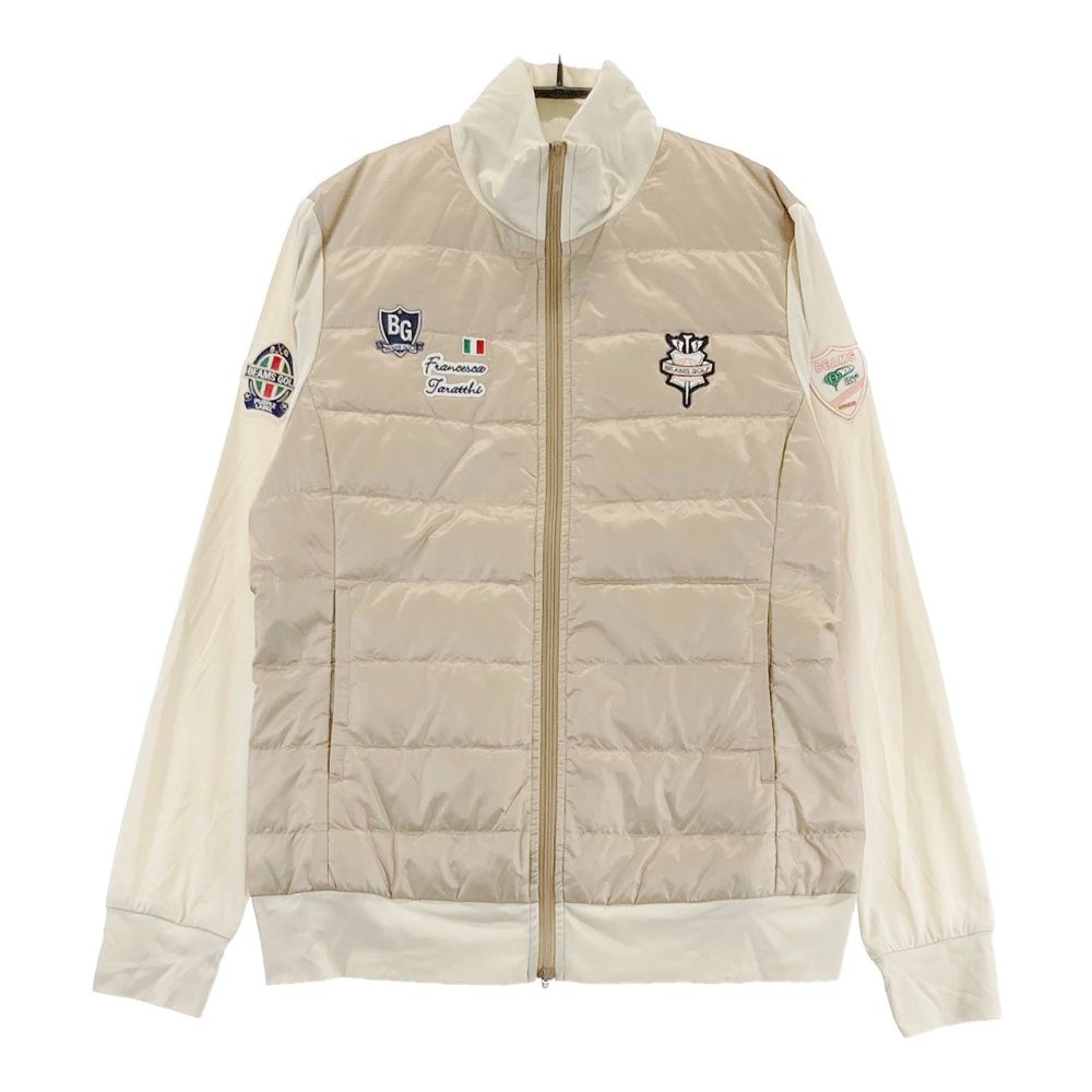 サイズ M BEAMS GOLF ビームスゴルフ 切替 ダウンジャケット ポケッタブル ベージュ系 240101547251 ゴルフウェア レディース ストスト