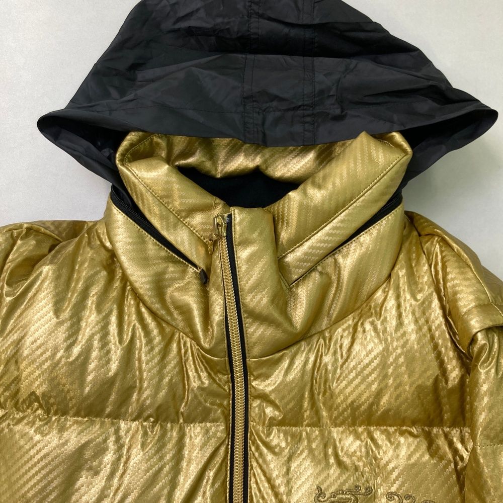 【あす楽対応】 サイズ 3 DANCE WITH DRAGON ダンスウィズドラゴン 4WAY ダウンジャケット フード付 ゴールド系 240101547584 ゴルフウェア メンズ ストスト