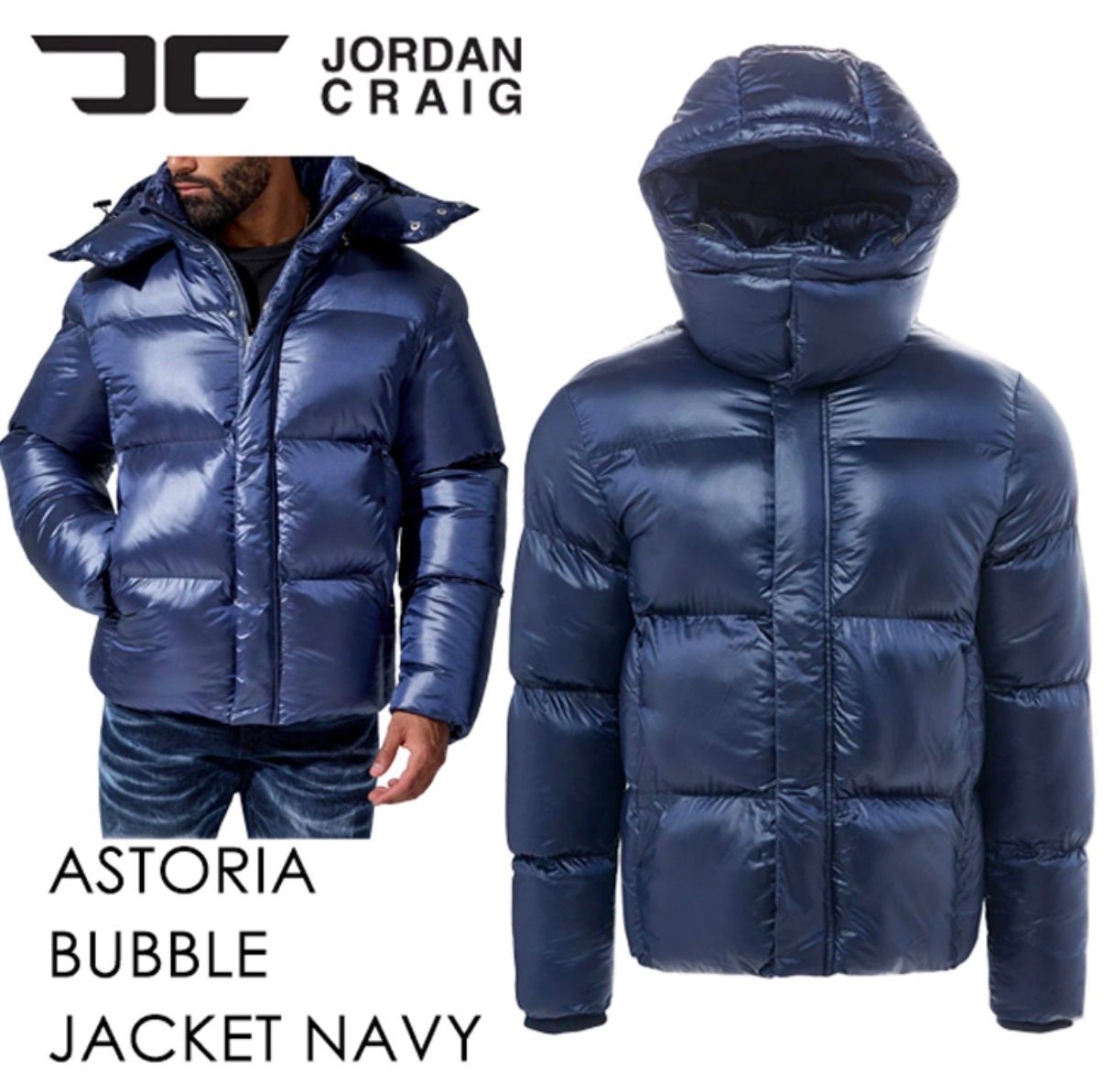 本国現地価格】 JORDAN CRAIG ASTORIA BUBBLE JACKET NAVY 【ダウン 