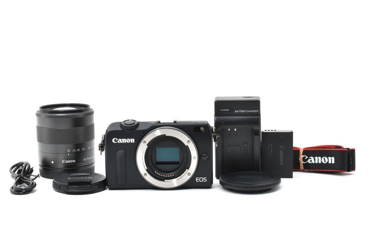 Canon EOS M2 ブラック EF-M 18-55mm F3.5-5.6 IS STM AYM4406 223