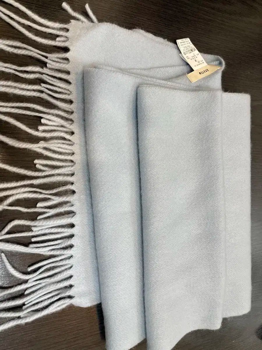 2020年 SYSTEM カシミアブレンド スカイブルー マフラー ほぼ