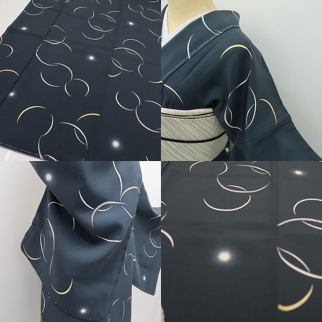 仕付け糸付 小紋