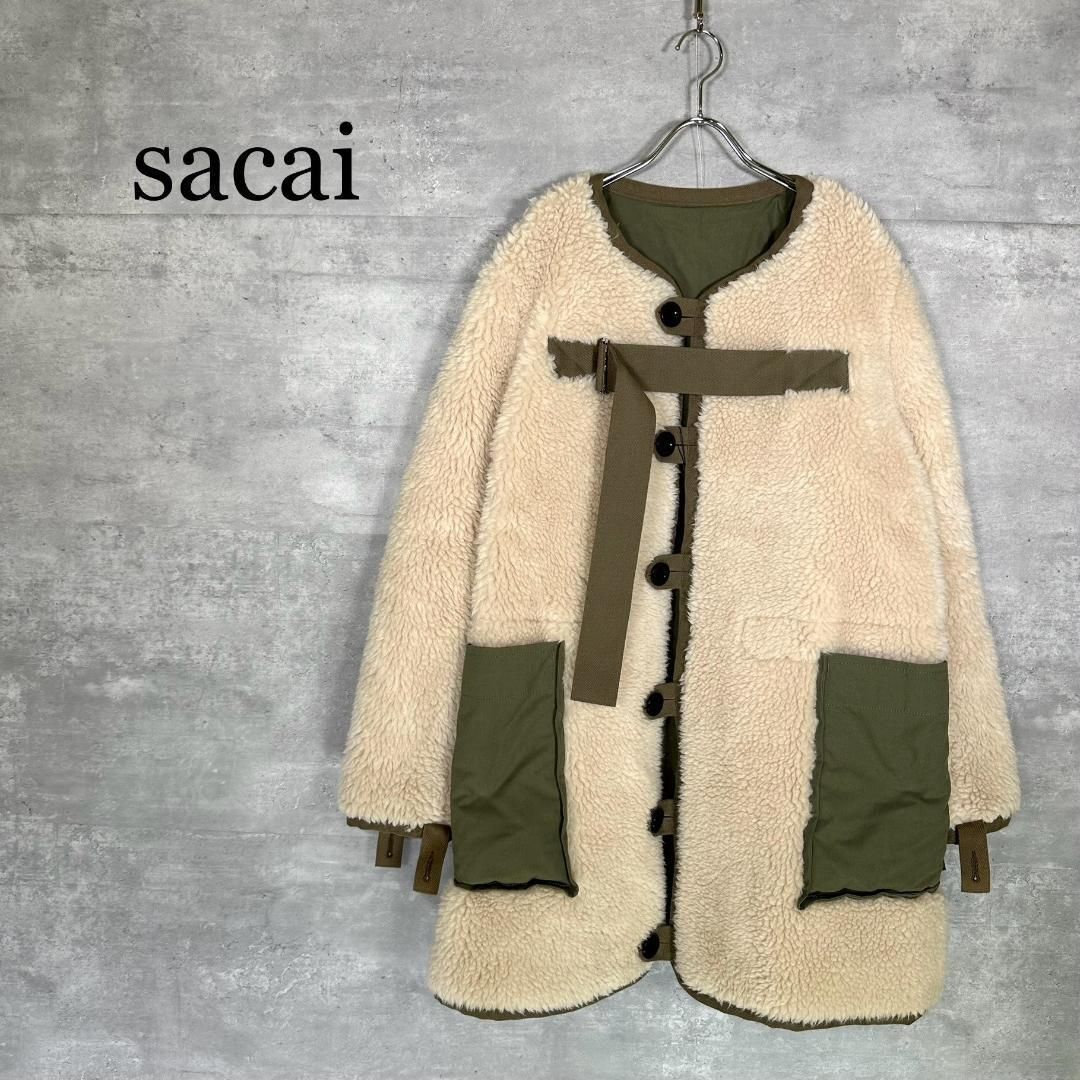 『sacai』サカイ (2) リバーシブル ボアジャケット コート sacai』サカイ (2) リバーシブル ボアジャケット コート - メルカリ