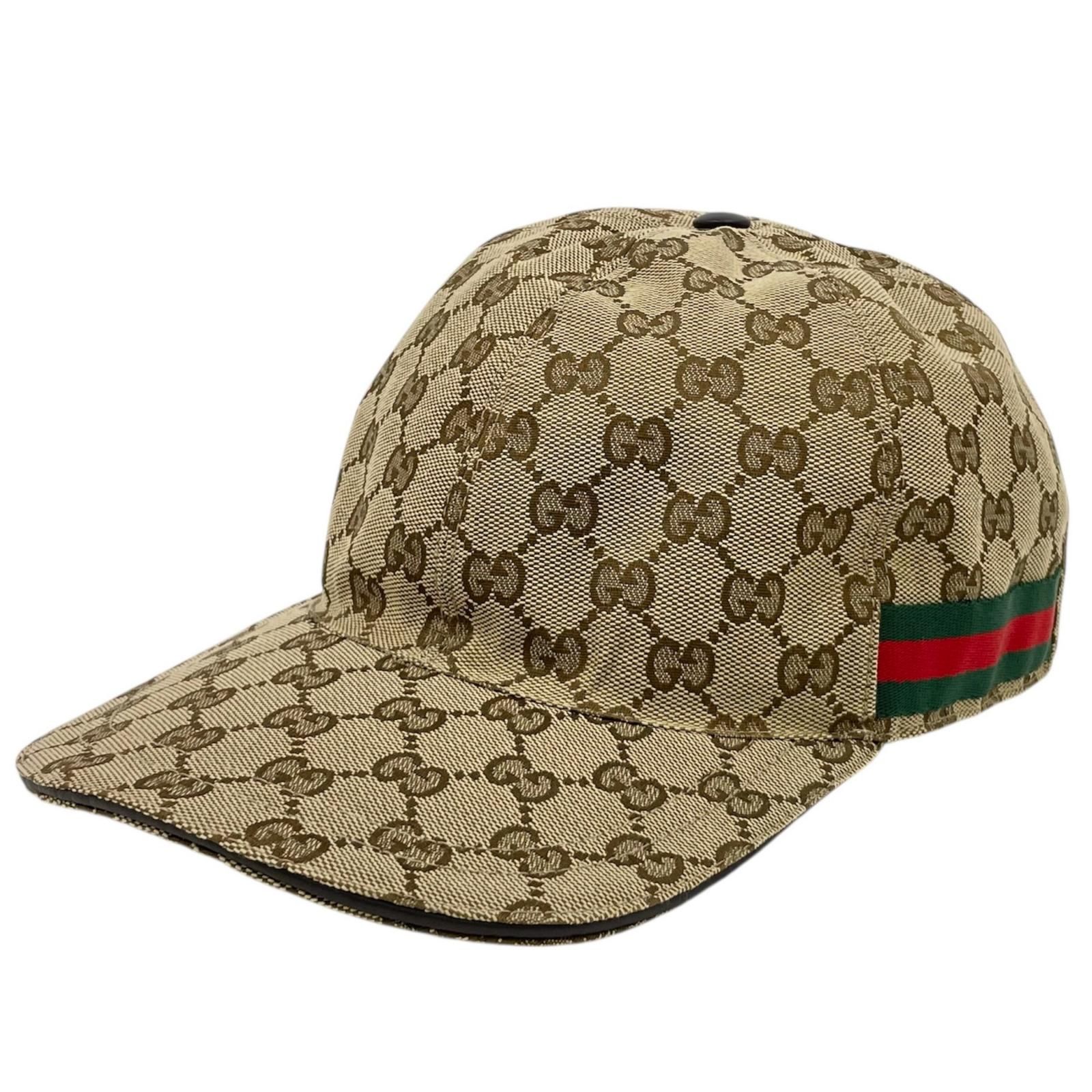 GUCCI | グッチ GGキャンバス シェリーライン キャップ 帽子 200035 ブラウン サイズ L 尾張小牧店