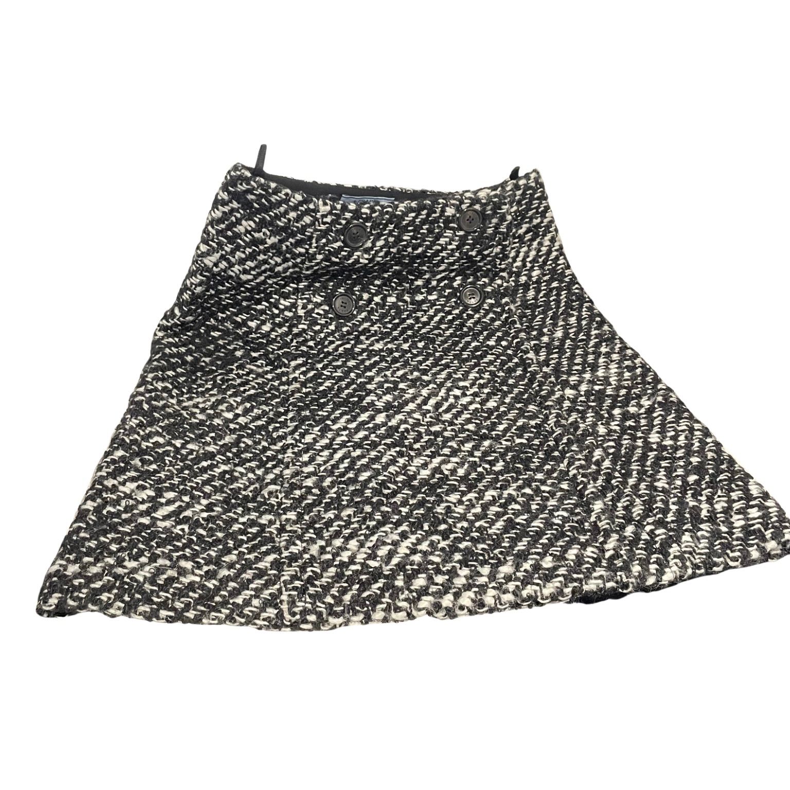 PRADA プラダ ツイード スカート ラップスカート サイズ38 レディース 品質タグあり