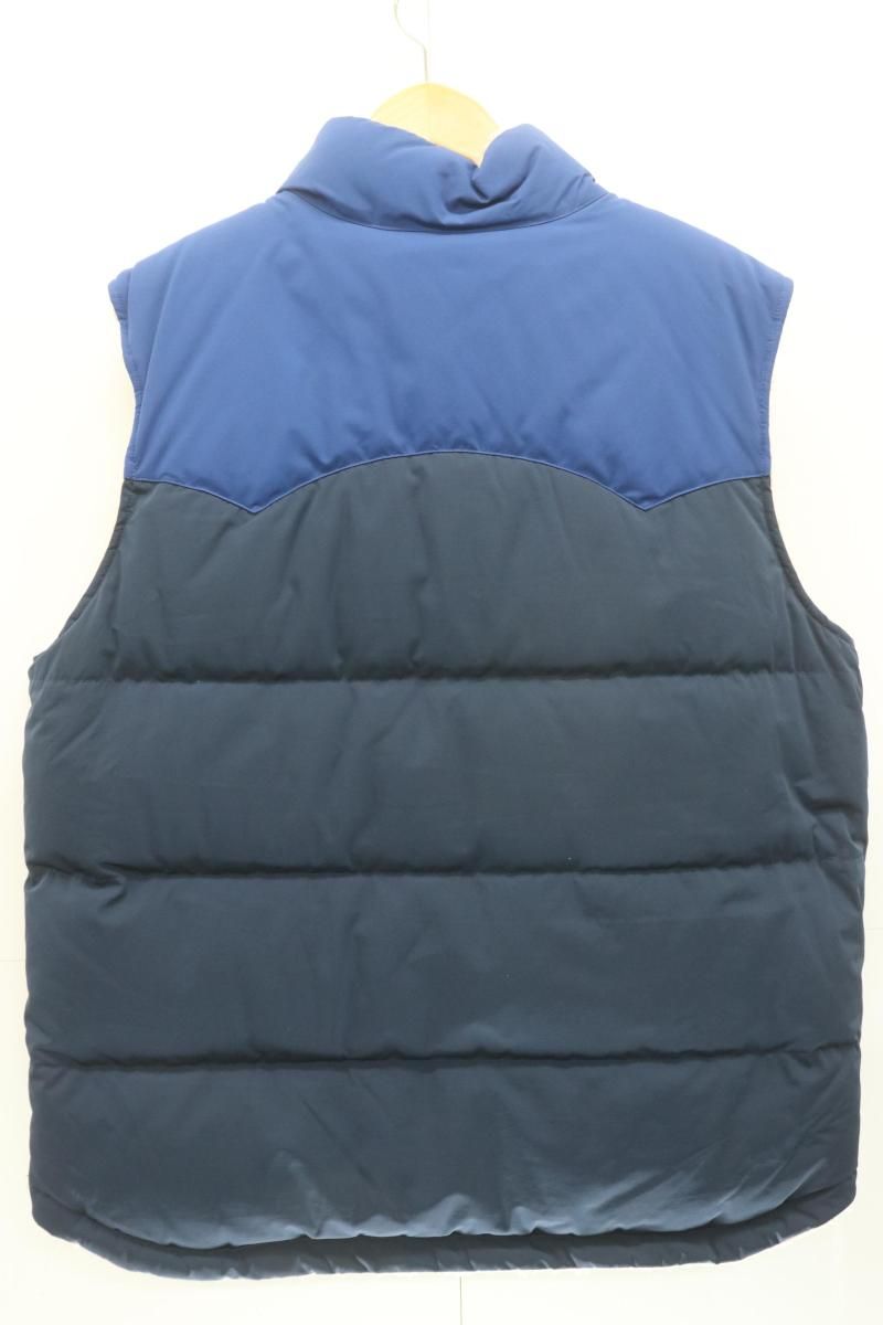 patagonia メンズダウンベスト L Reversible Bivy Down Vest patagonia L ベージュ 肌色 紺 ネイビー 青 ブルー