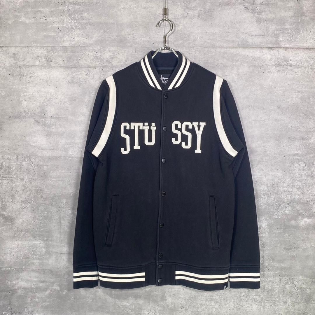 STUSSY』ステューシー (M) フロントロゴ スウェット スタジャン - メルカリ