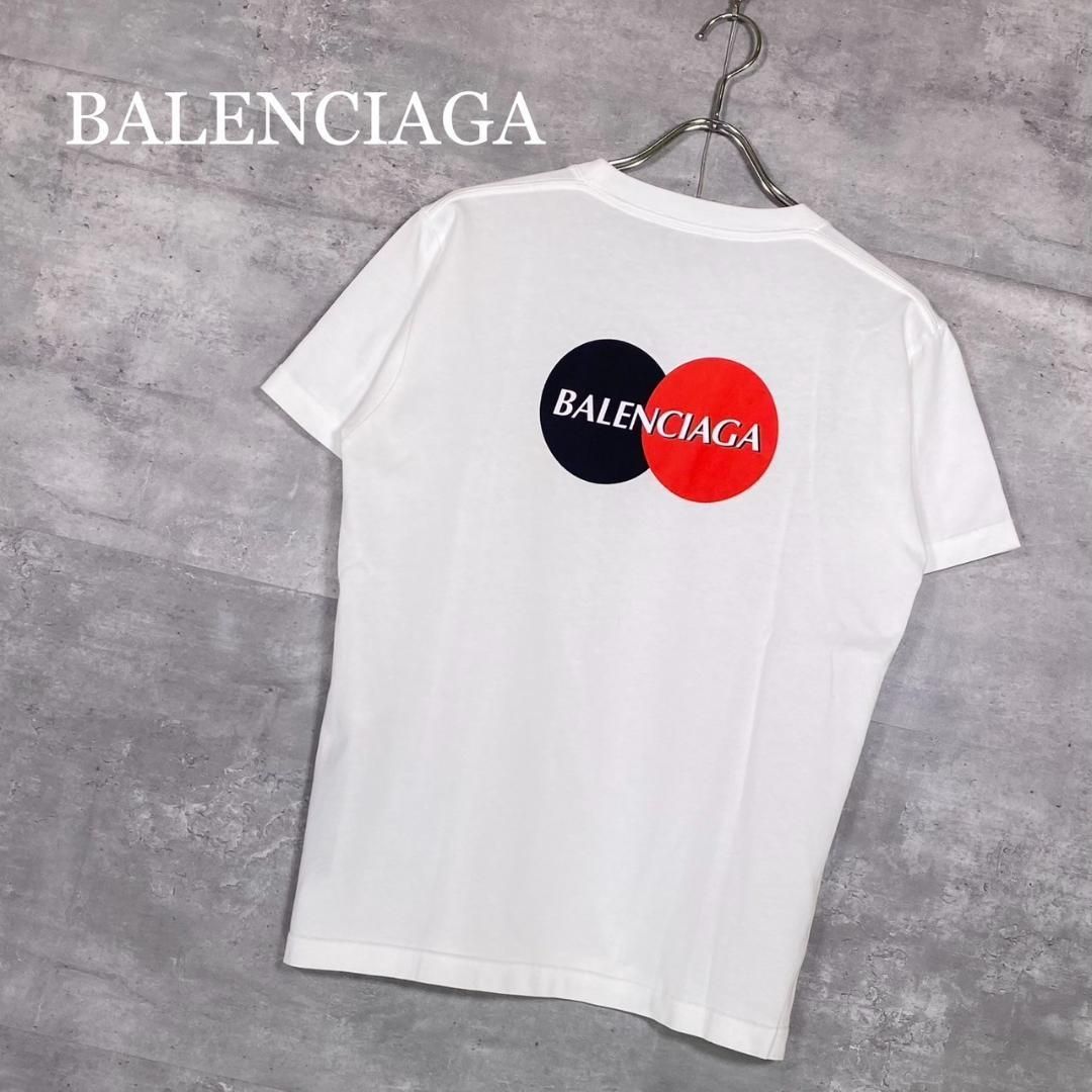 バレンシアガ M ユニフォーム バックプリント 半袖Tシャツ