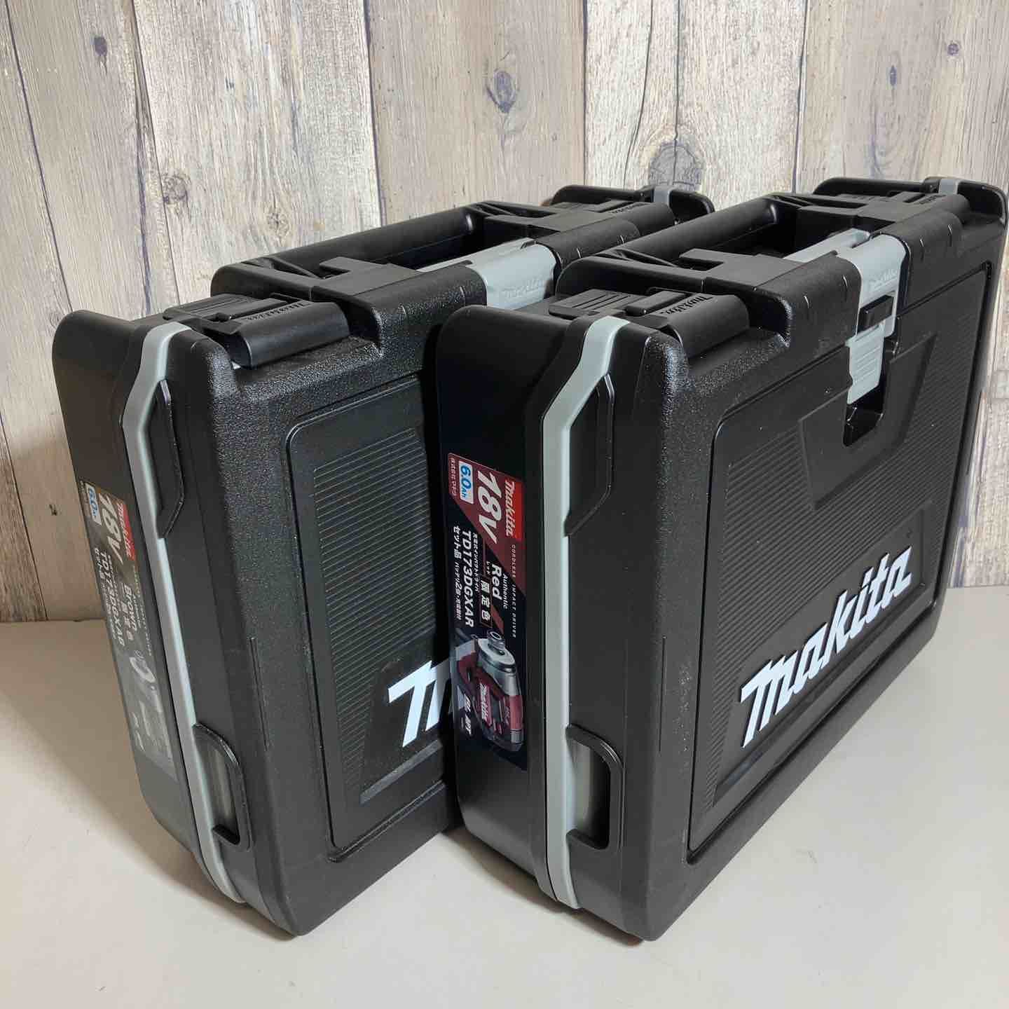 ♥品 色 マキタ makita コードレス インパクトドライバー TD173DGXAB TD173DGXAR 2台 フルセット インパクト ブラウン 茶 レッド 赤 純正 純正品 充電式 戸田店