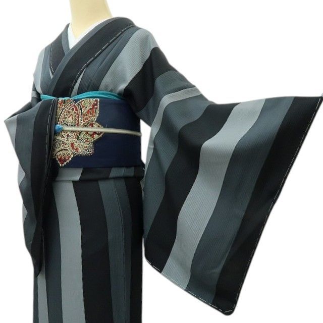 六花-RIKKA- 新品 正絹 ますいわ屋謹製 縦縞 トールサイズ 六花-RIKKA- 新品 正絹 ますいわ屋謹製 縦縞 トールサイズ
