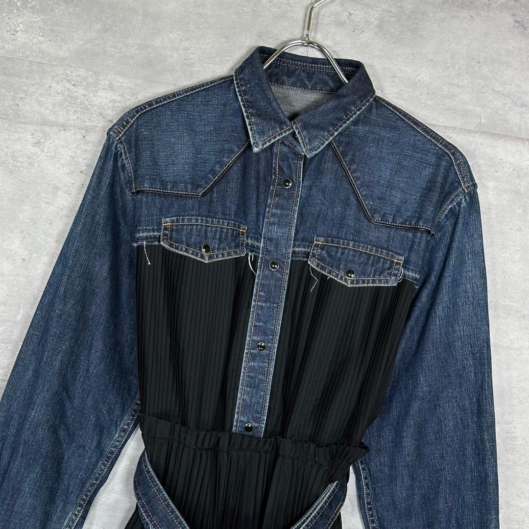 sacai』サカイ (2) デニム ギャザー ロングワンピース - メルカリ