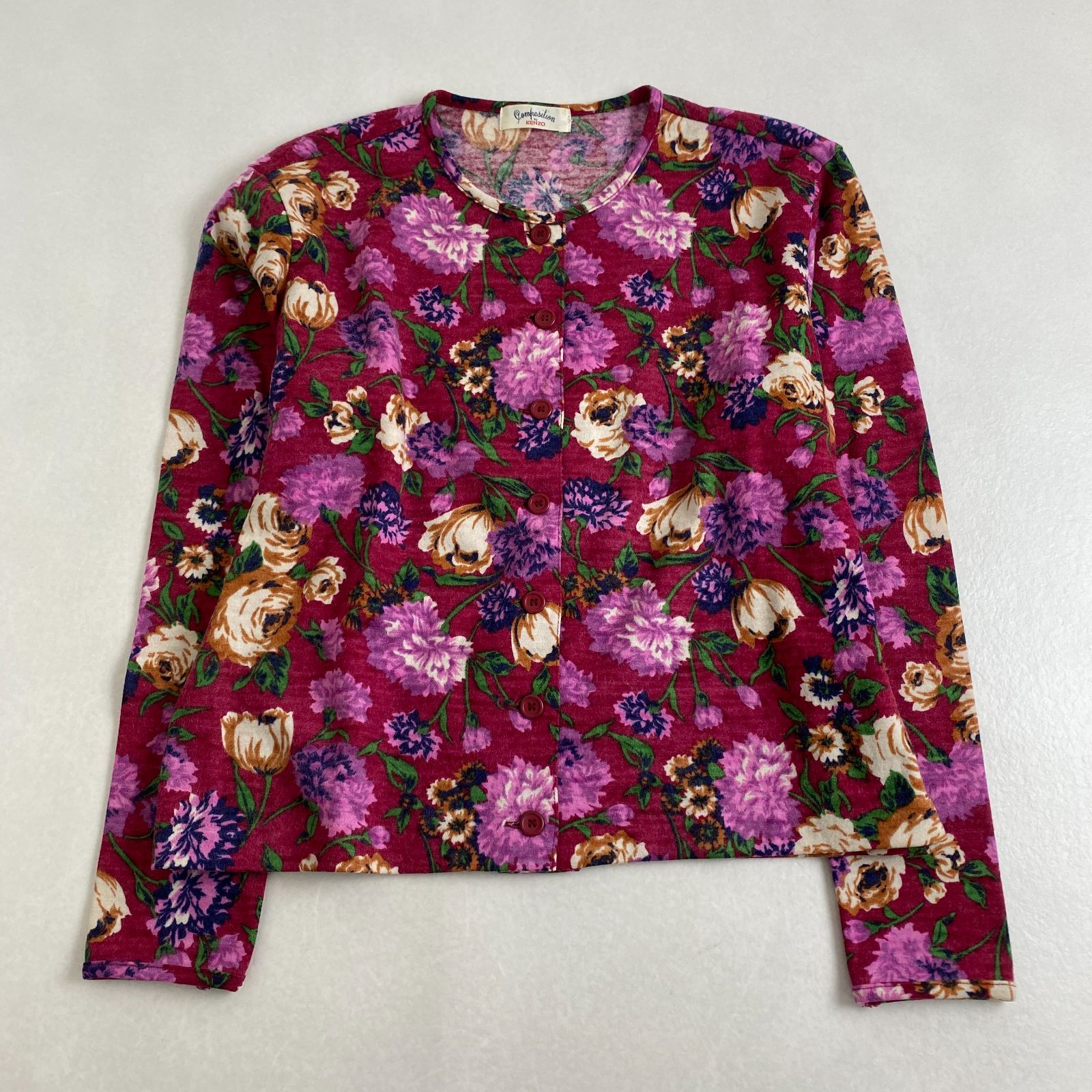 美品 ケンゾー ワンピース セットアップ 花柄 ニット 38 M L相当 KENZO