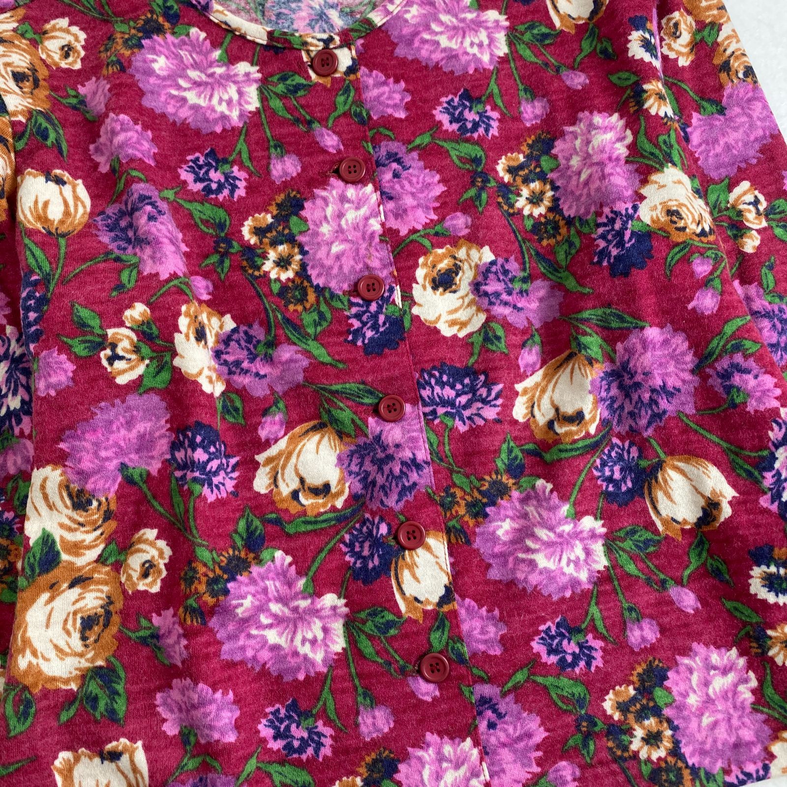 美品 ケンゾー ワンピース セットアップ 花柄 ニット 38 M L相当 KENZO