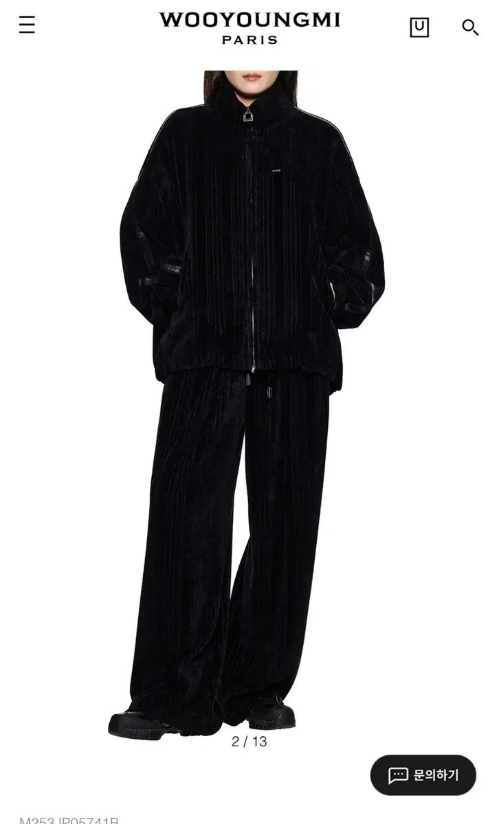 WOOYOUNGMI ウーヨンミ 25fw ニッティング ツアーベルベット ジャケット 40