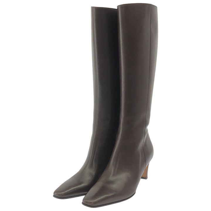 TANINO CRISCI タニノクリスチー 058065 サイドジップロングブーツ レディース ブラウン 37 1|2 23.5cm