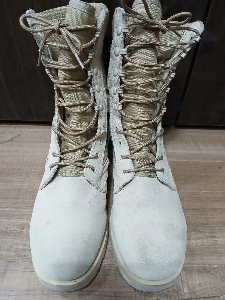 ベージュ ミリタリーコンバットブーツ 270 mm