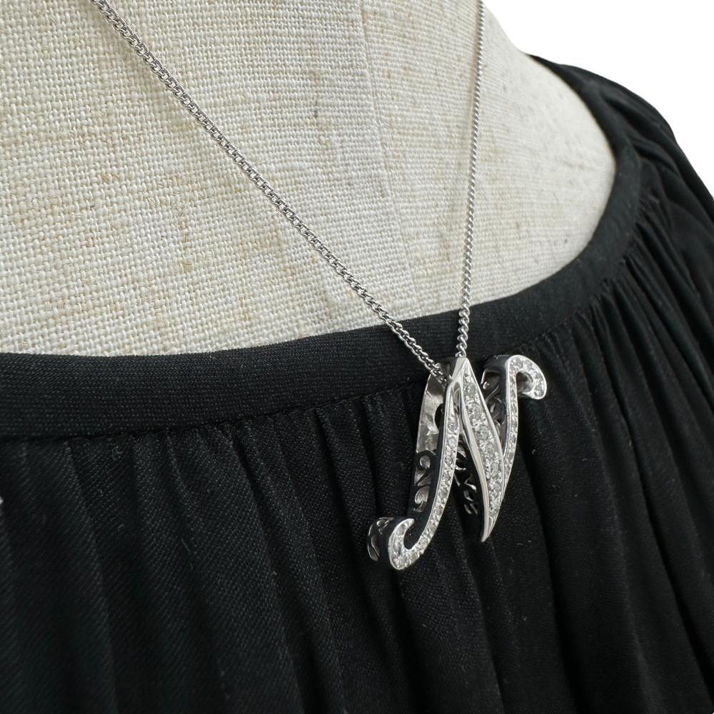 YUKIZAKI/ゆきざき】Nモチーフ ダイヤモンド 0.38ct ペンダントトップ