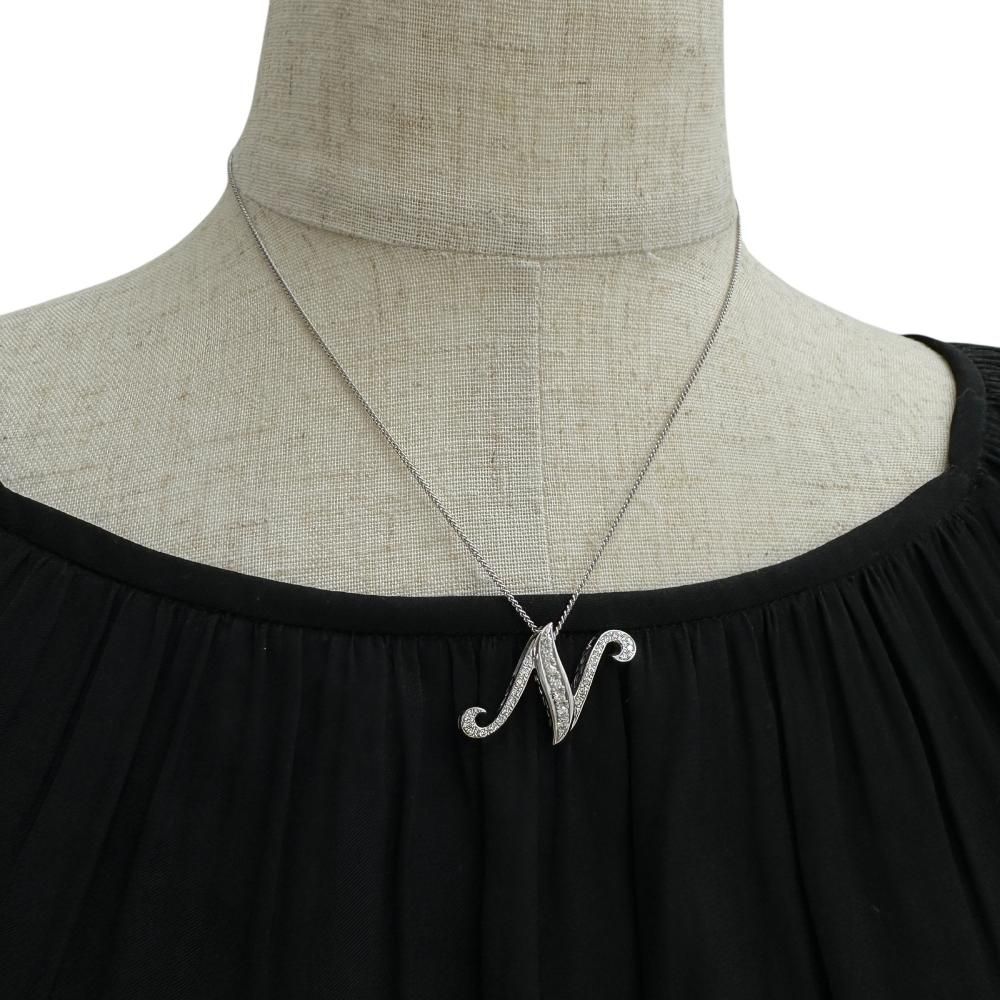 YUKIZAKI/ゆきざき】Nモチーフ ダイヤモンド 0.38ct ペンダントトップ