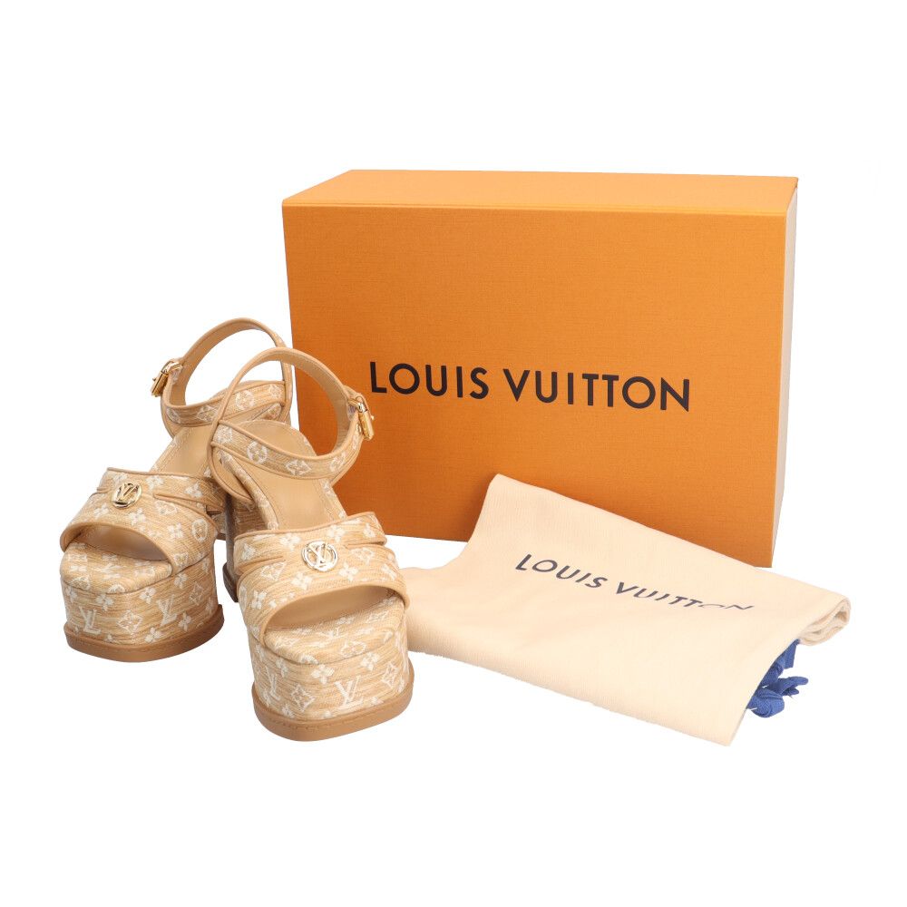 ルイヴィトン マヤライン サンダル ラフィア 1AHOED レディース LOUIS