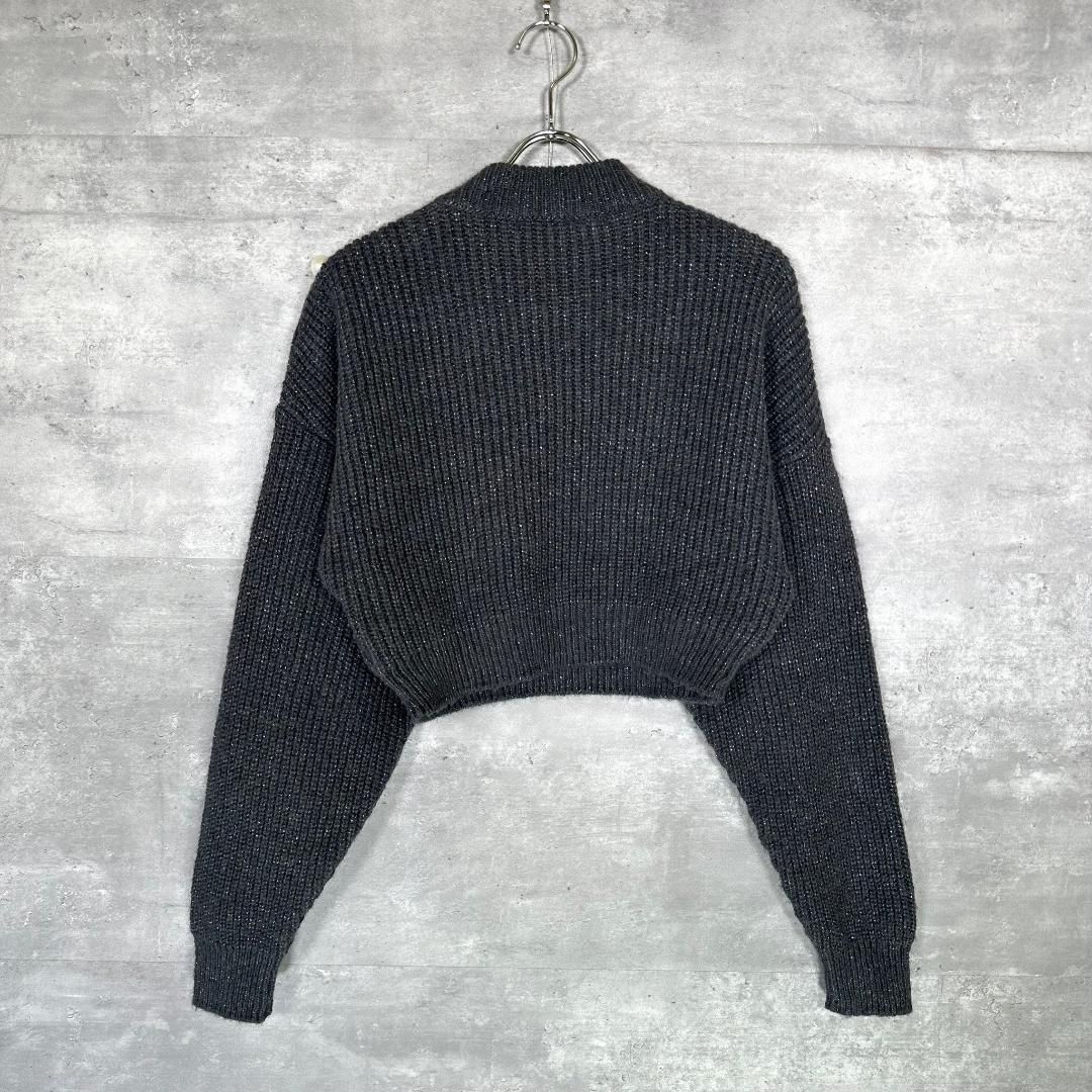 ジョンローレンスサリバン S パール装飾 クロップド ニットセーター