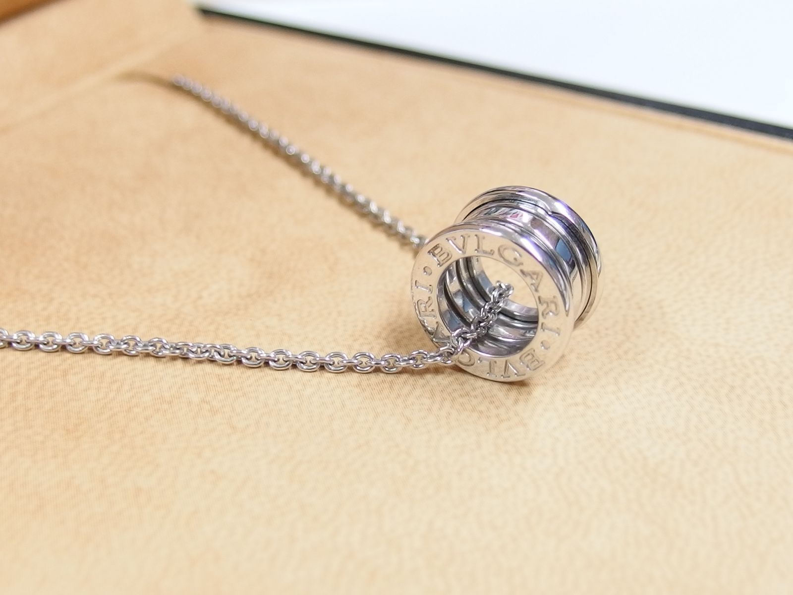 BVLGARI ブルガリ B-Zero1 ビー・ゼロワン K18WG ネックレス 40.5cm