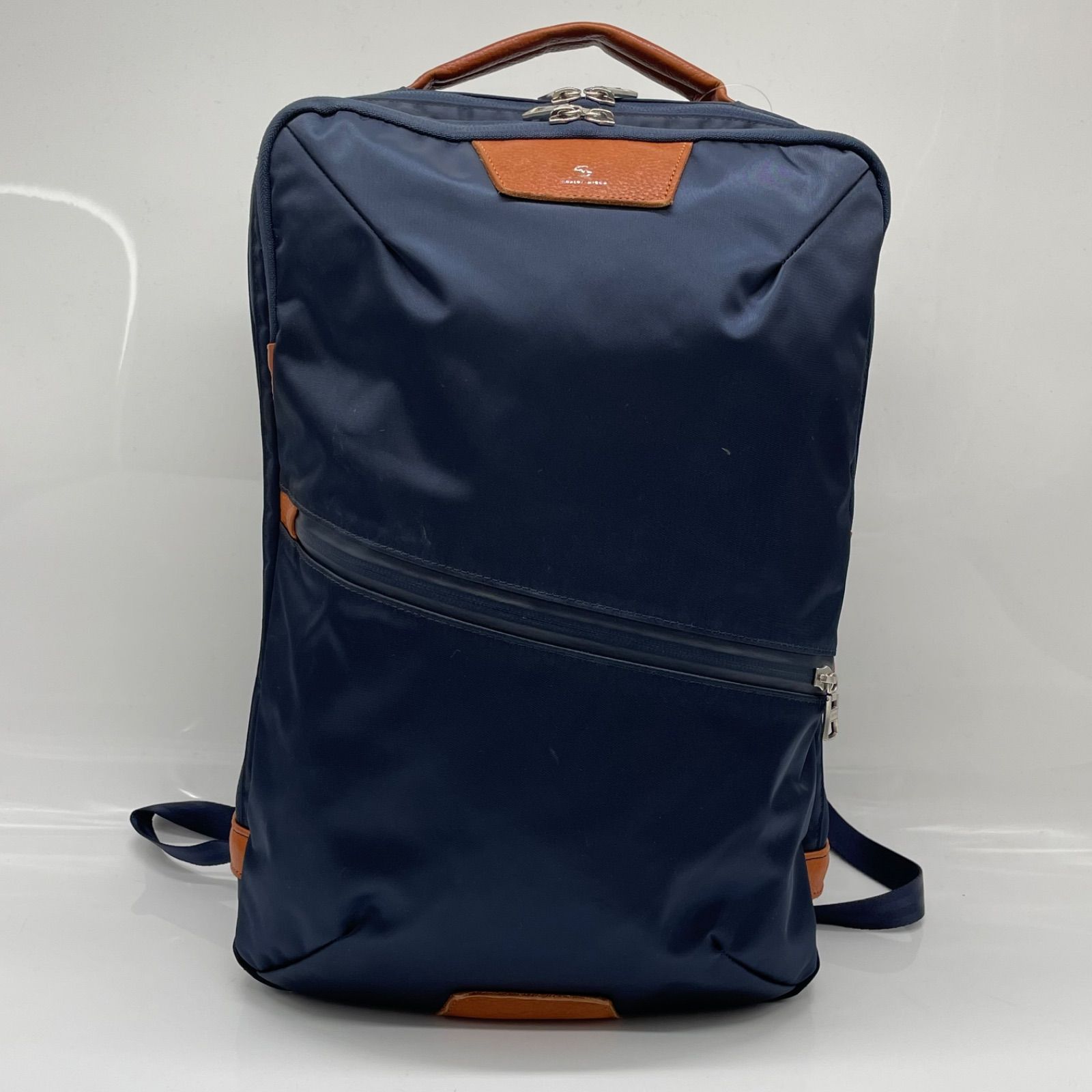 BN6599□master-piece マスターピース ＃02391 リュック バックパック ビジネス バッグ ネイビー ナイロン×レザー